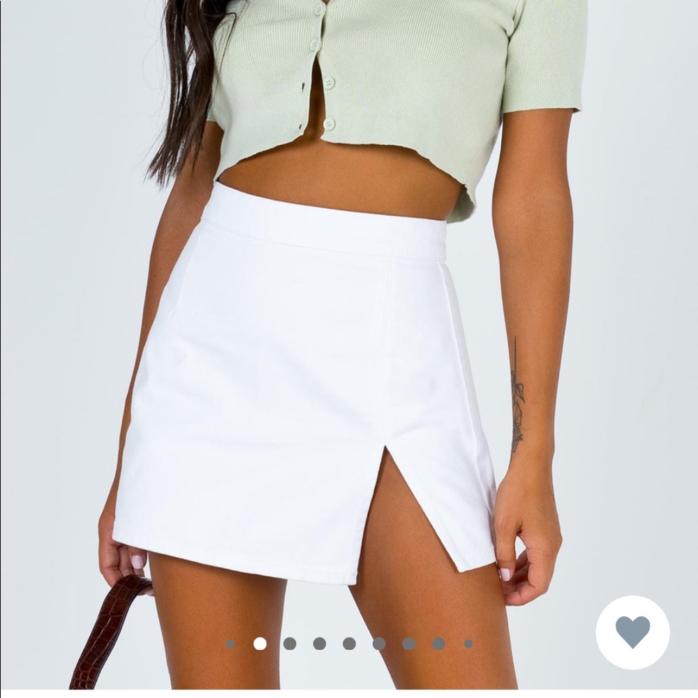 princess polly white mini skirt